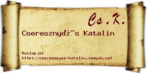 Cseresznyés Katalin névjegykártya