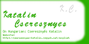 katalin cseresznyes business card